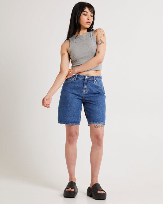 Mid Baggy Denim Shorts