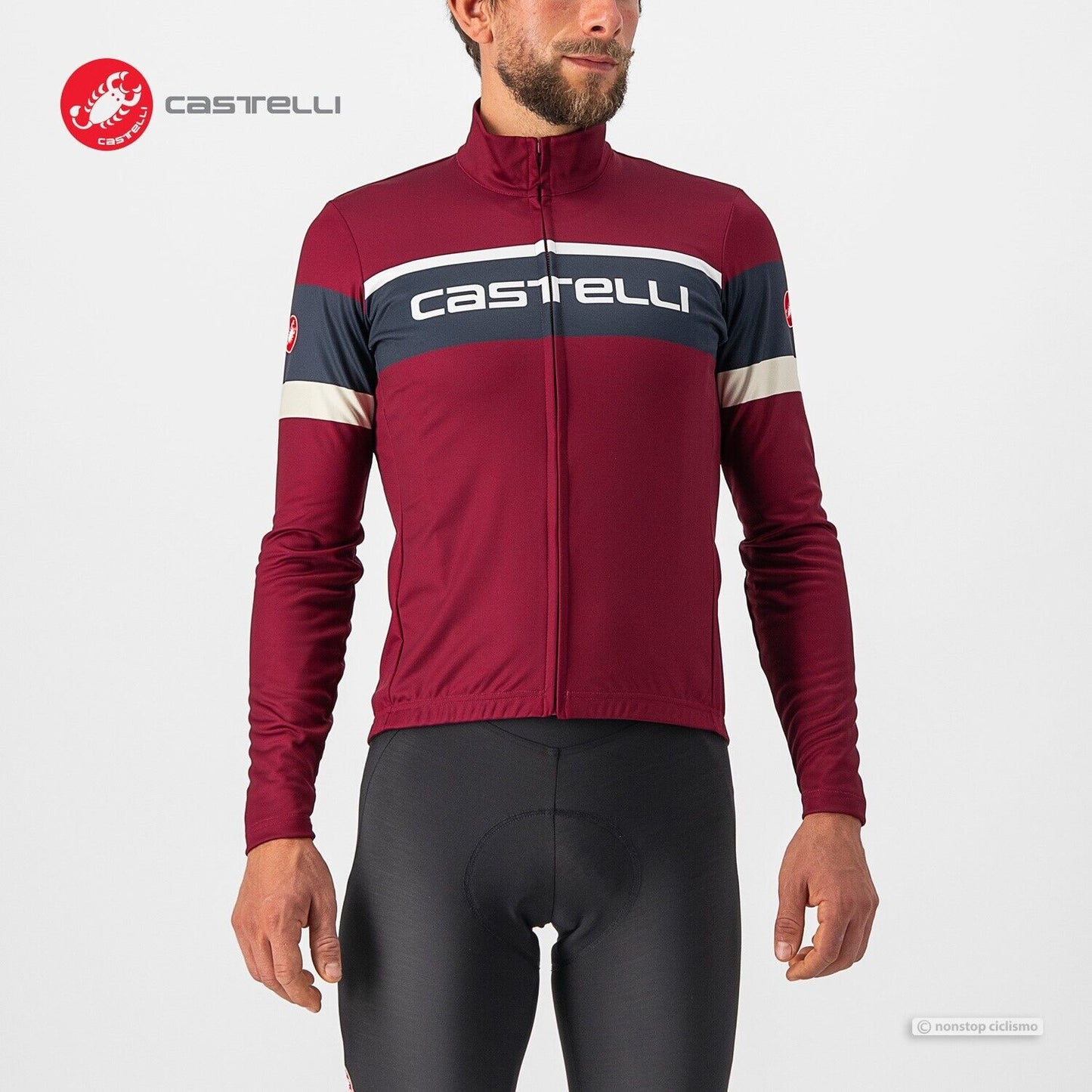 PASSISTA Long Sleeve Jersey : BORDEAUX/SAVILE BLUE