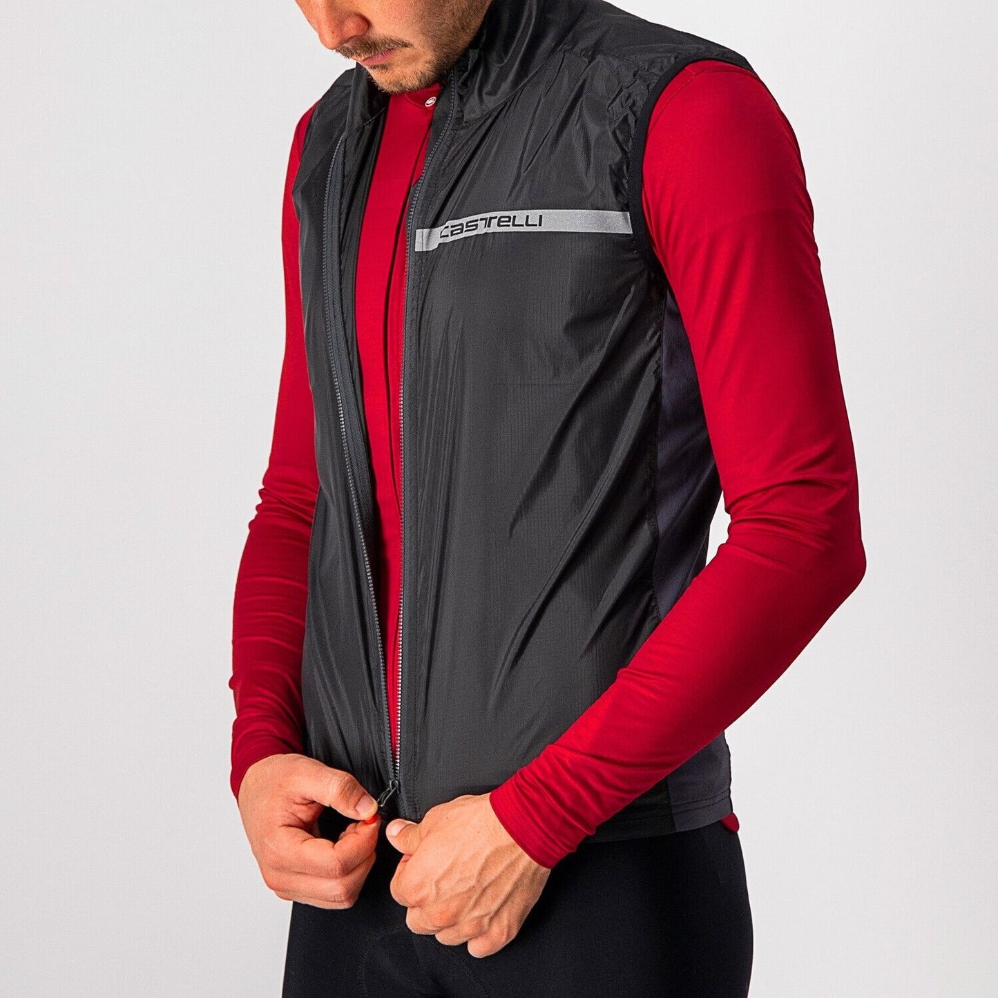 SQUADRA STRETCH Wind Vest : LIGHT BLACK