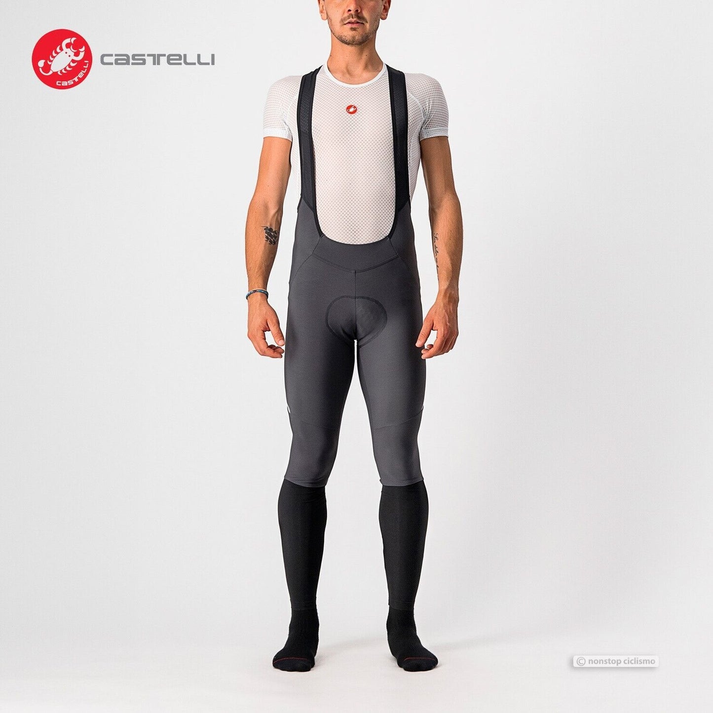 VELOCISSIMO 5 Bib Tights : DARK GREY/SILVER