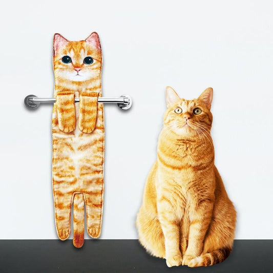 🎁 Early Christmas Sale 🎅 Funny Cat Hand Towels