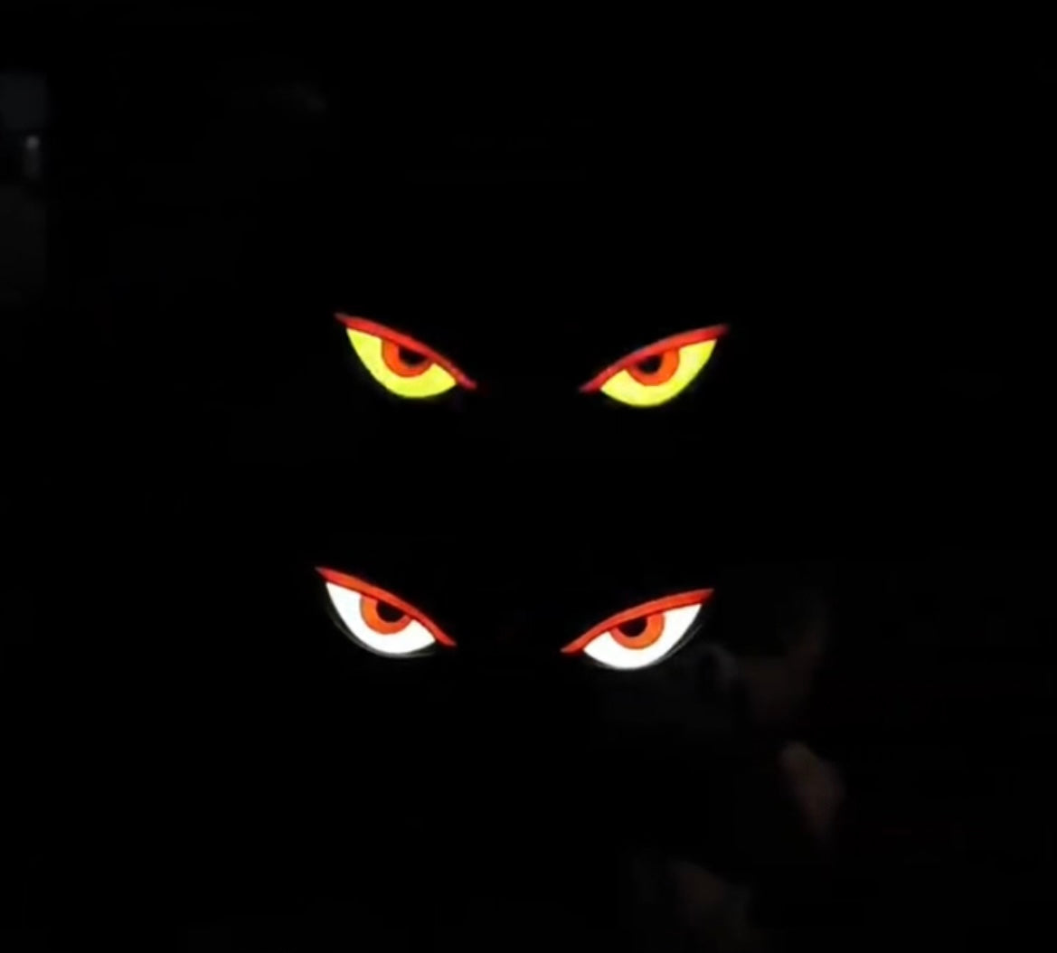 Velo-Pro™ Solar Demon Eye LED Car Light - 180° Stealth Stealth Glow & Type-C Charging